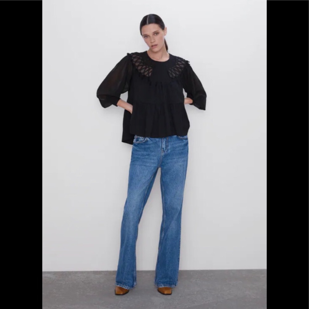 Zara Bohemian Embroidered Top